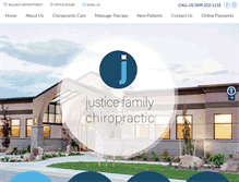 Tablet Screenshot of justicefamilychiropractic.com